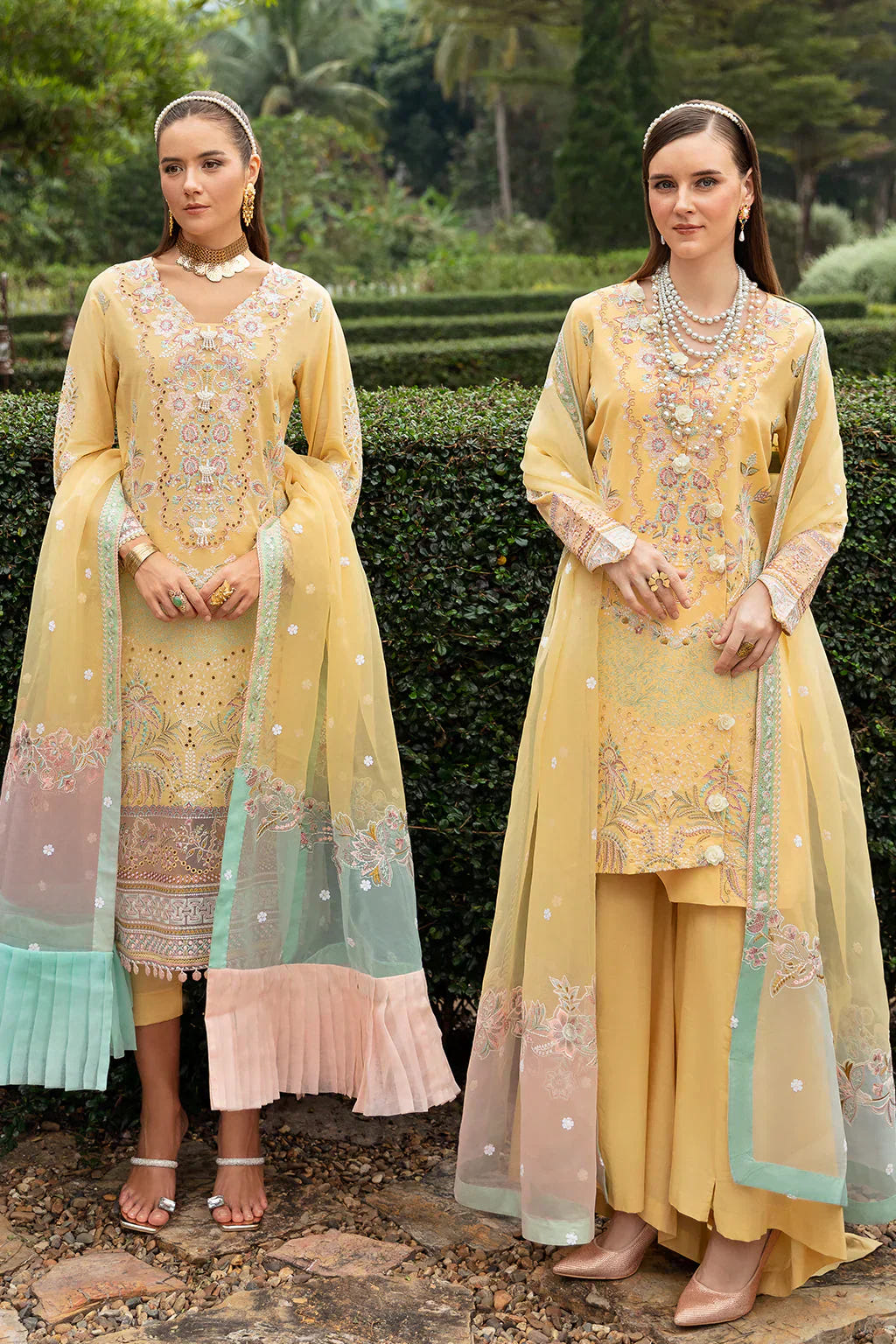 Ramsha | Andaz Collection | MELLOW YELLOW -  Ramsha Luxury - Original Designer Dress - House of Maryam