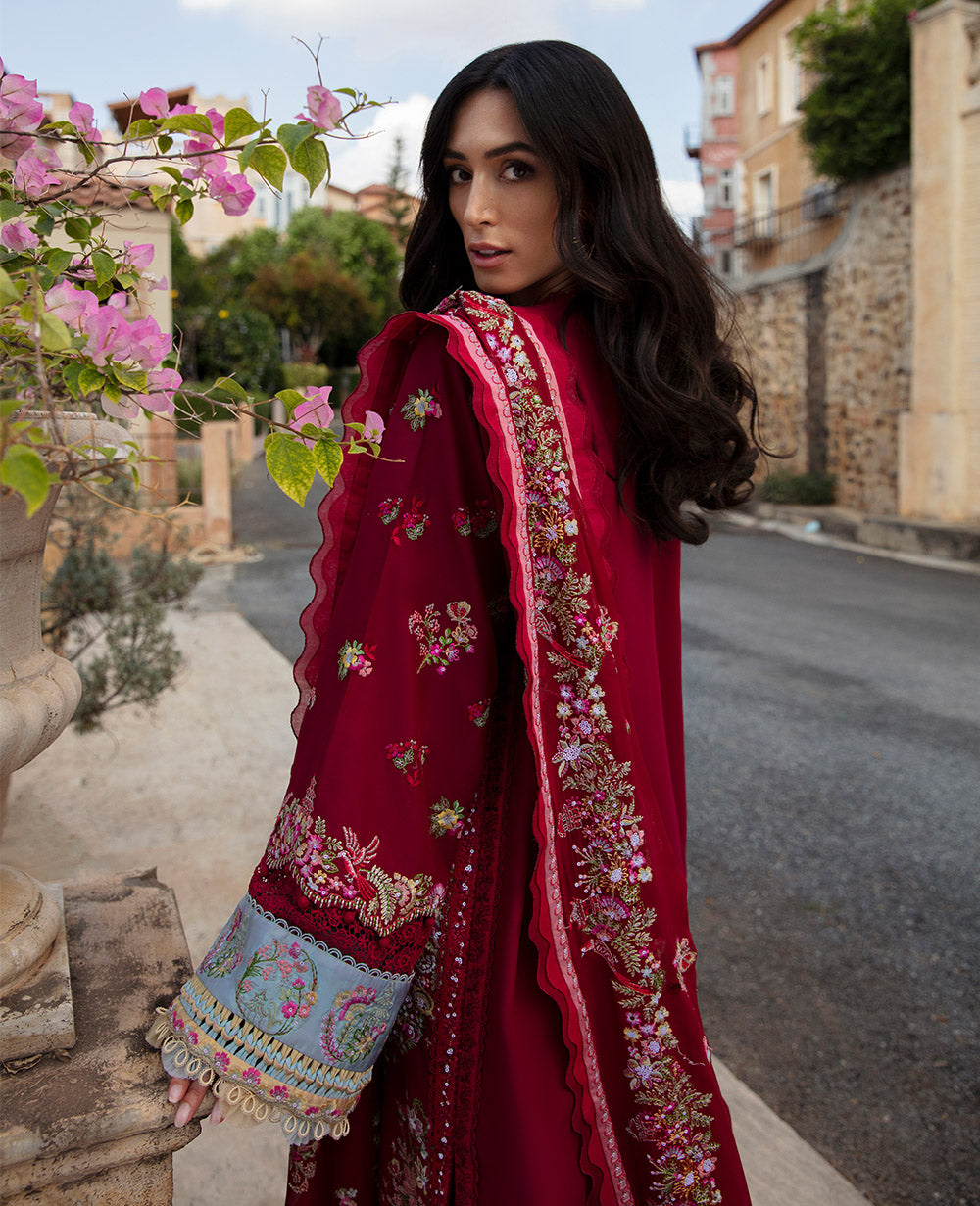 Republic Womenswear | Ilana Eid Luxury Lawn | Rouge -  Republic Womenswear Luxury - Original Designer Dress - House of Maryam