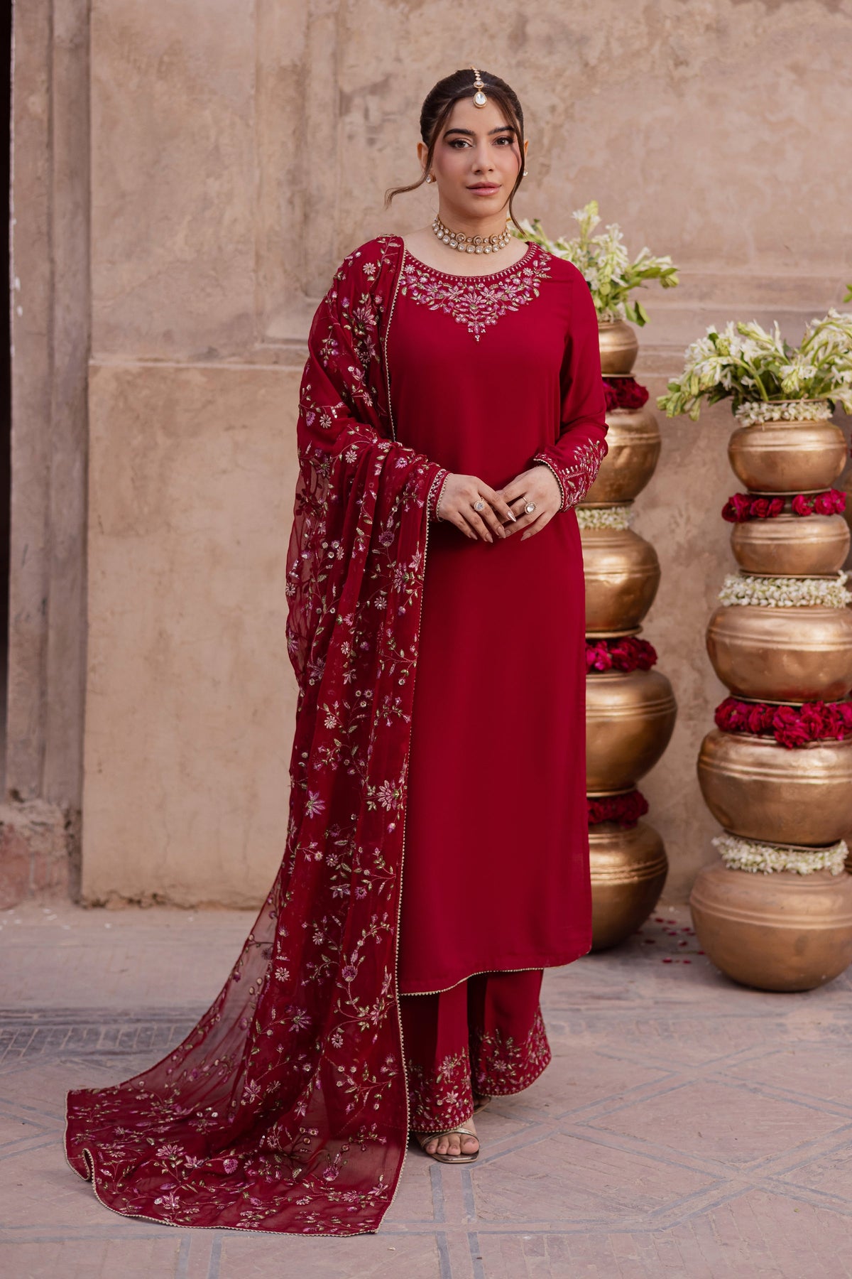 Batik | Gulmohar Festive Eid Edit 26' | Red Adina 3Pc