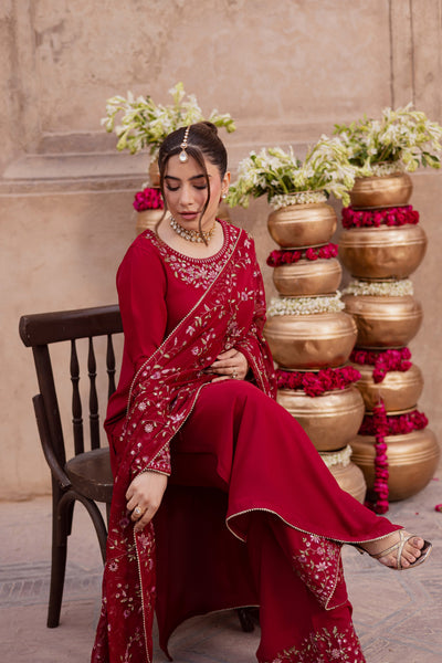 Batik | Gulmohar Festive Eid Edit 26' | Red Adina 3Pc