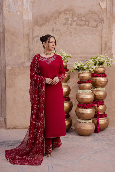 Batik | Gulmohar Festive Eid Edit 26' | Red Adina 3Pc
