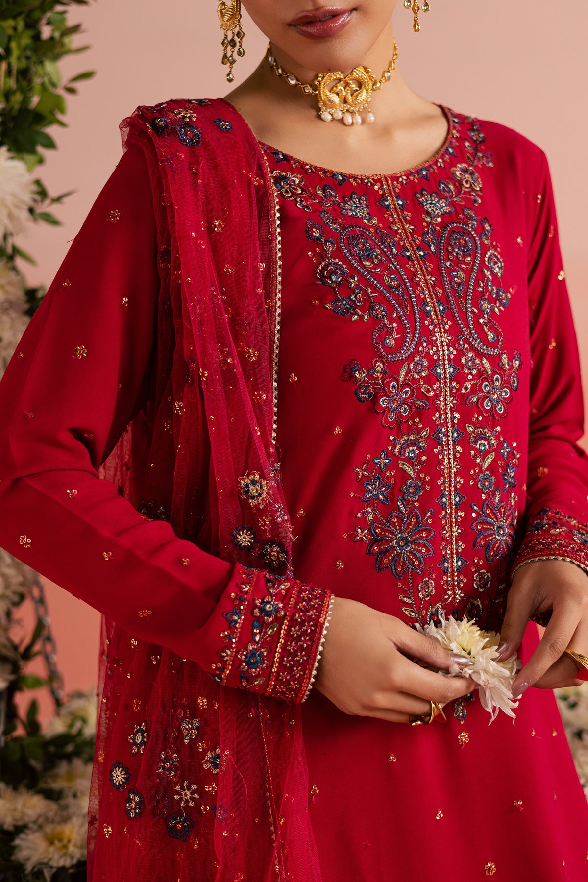 Batik | Gulmohar Festive Eid Edit 26' | Red Sona 3Pc-6