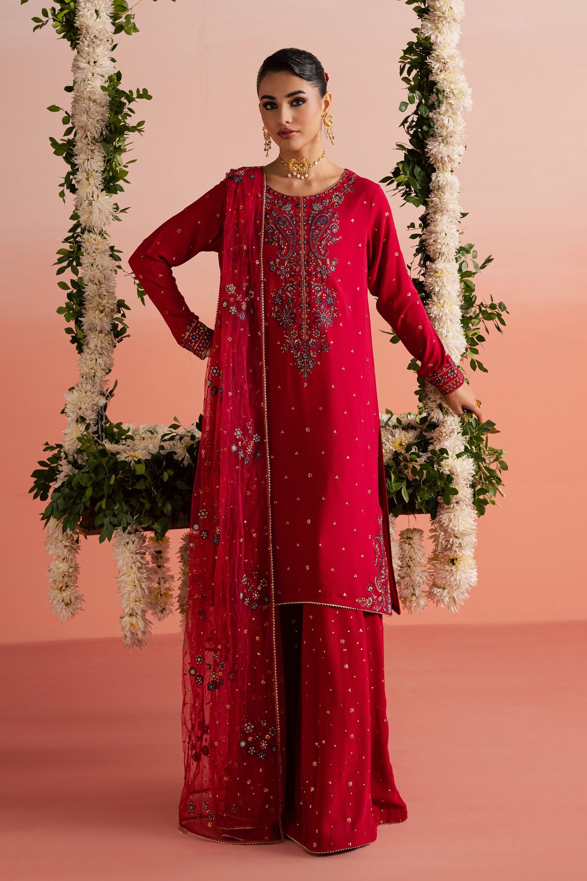 Batik | Gulmohar Festive Eid Edit 26' | Red Sona 3Pc