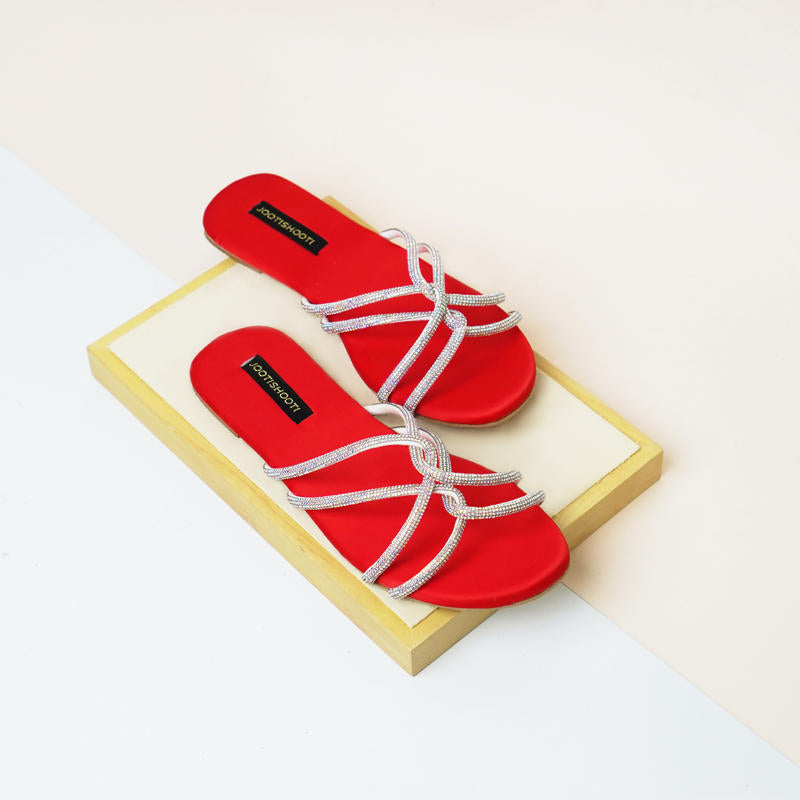 Red Passion Slides by House of Maryam - House of Maryam