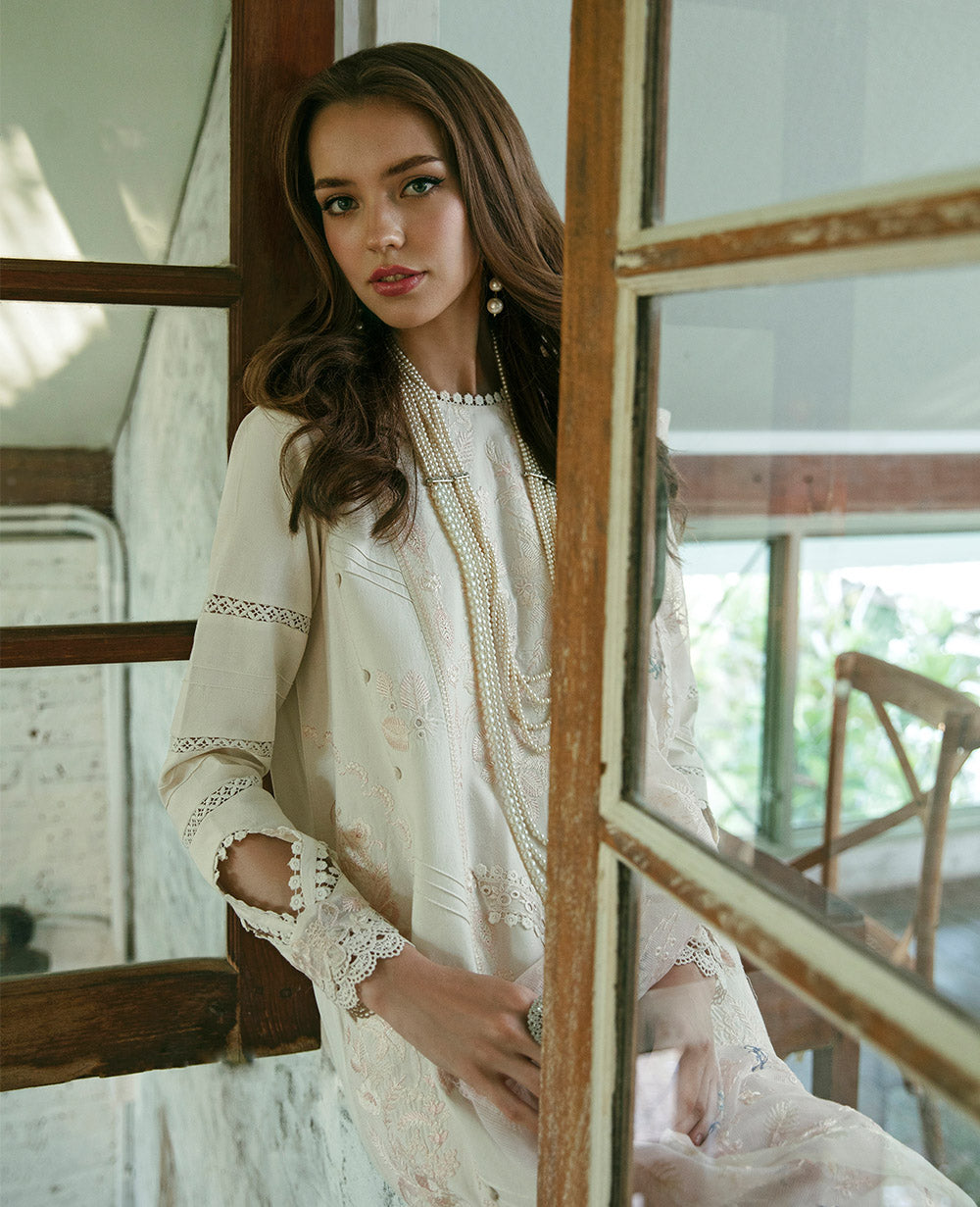 Republic Womenswear | Embroidered Pret 24 | Leuer -  Republic Womenswear Luxury - Original Designer Dress - House of Maryam