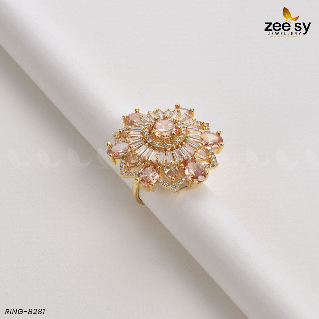Sunflower Ring-8281 -  Zeesy Rings - Original Designer Dress - House of Maryam