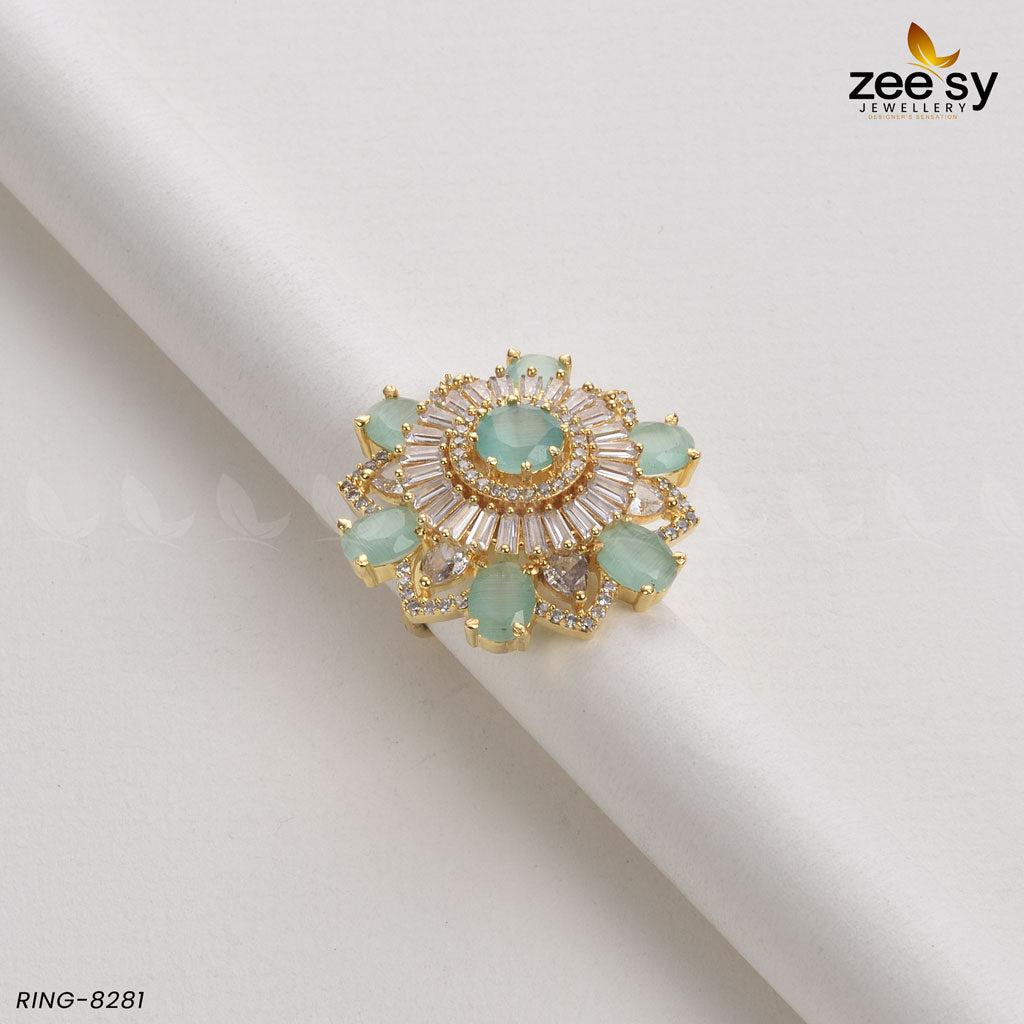 Sunflower Ring-8281 -  Zeesy Rings - Original Designer Dress - House of Maryam
