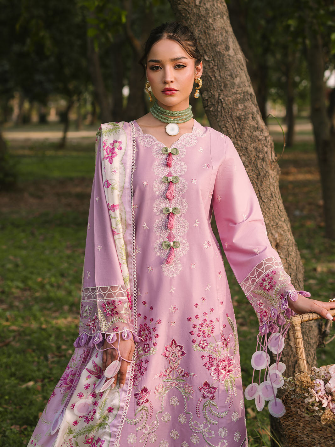 Mahnur | Dahlia Luxury Lawn 25 | Rosa -  Mahnur Ladies Clothes -  House of Maryam