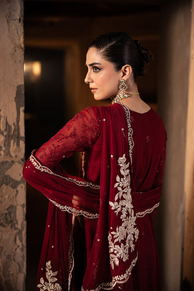 Azure | Luxe Formals | Royal Crimson -  Azure Ladies Clothes - Original Designer Dress - House of Maryam