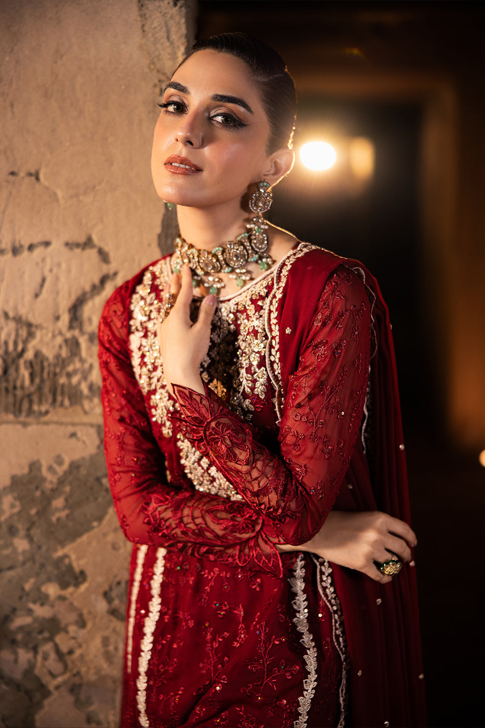 Azure | Luxe Formals | Royal Crimson -  Azure Ladies Clothes - Original Designer Dress - House of Maryam
