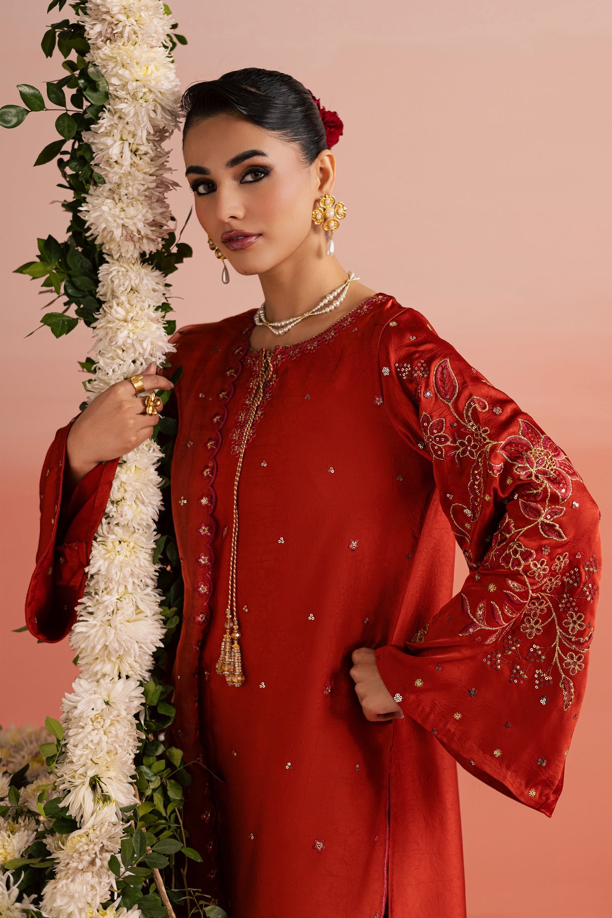 Batik | Gulmohar Festive Eid Edit 26' | Rust Livia 3Pc-4