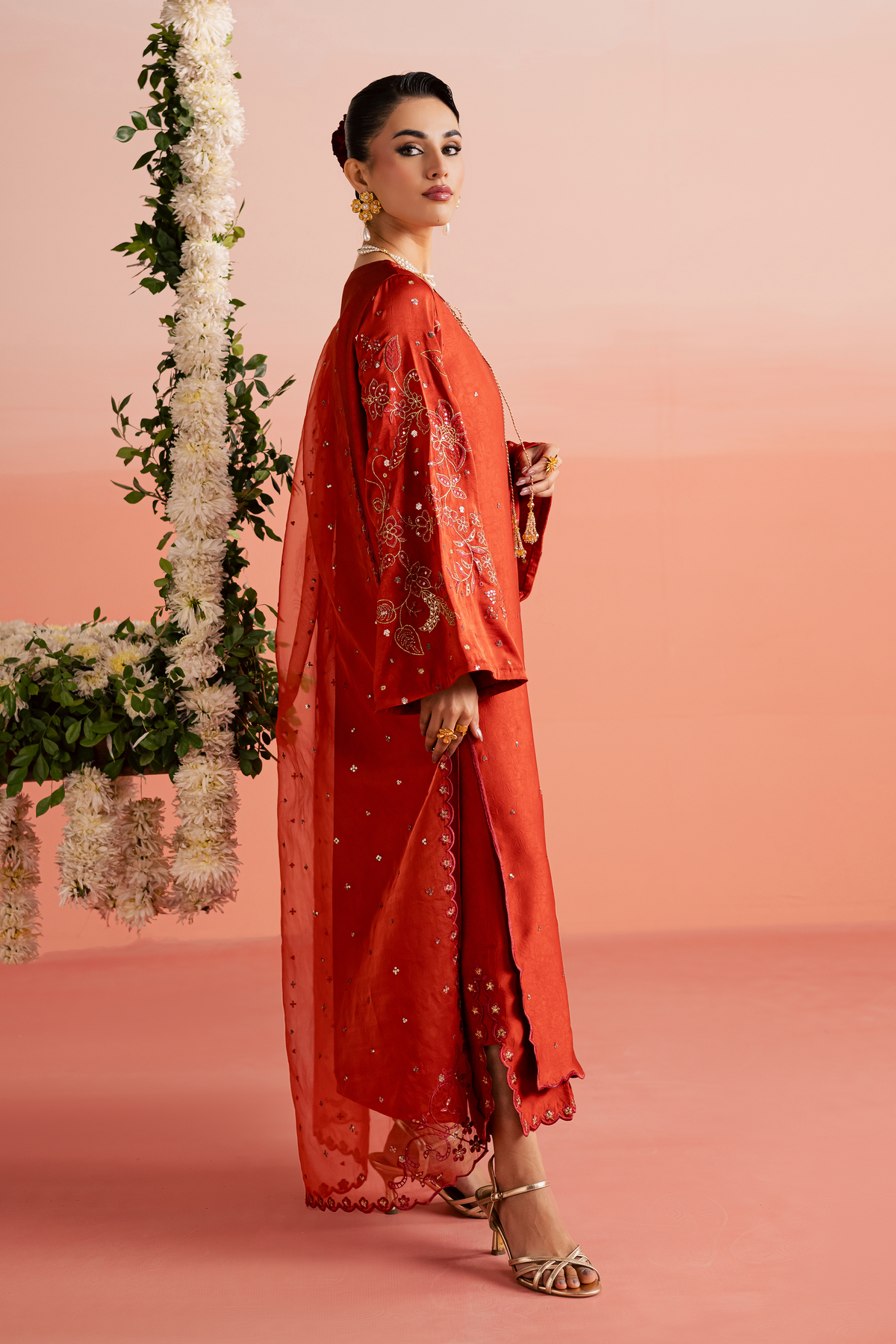 Batik | Gulmohar Festive Eid Edit 26' | Rust Livia 3Pc-5