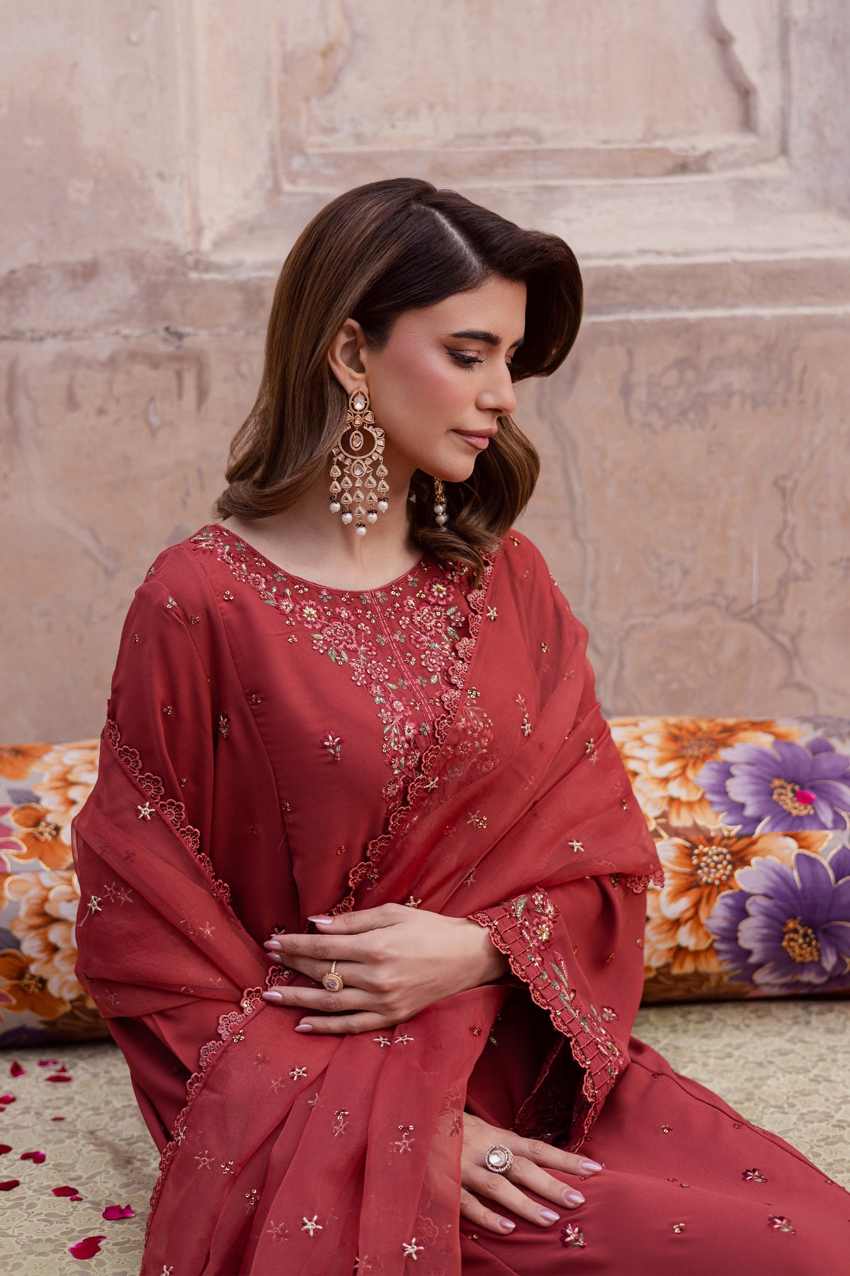 Batik | Gulmohar Festive Eid Edit 26' | Rusty Iris 3pc, image 4