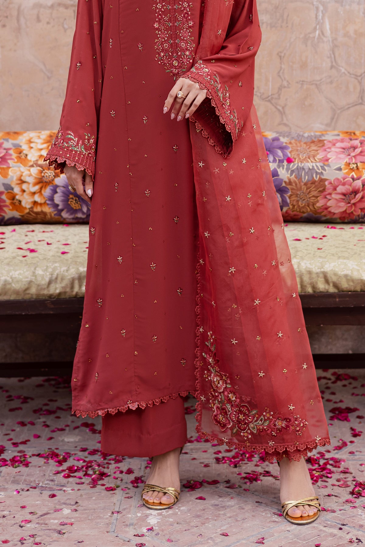 Batik | Gulmohar Festive Eid Edit 26' | Rusty Iris 3pc, image 8