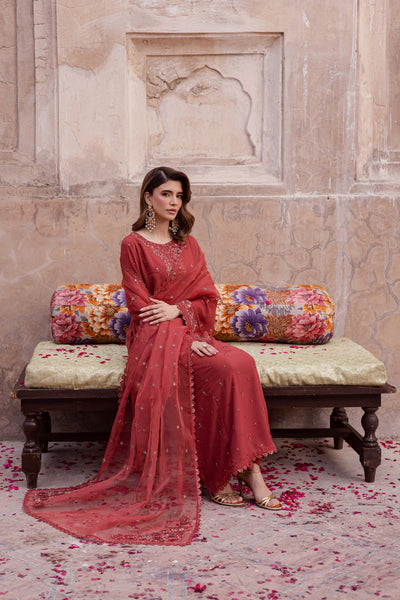 Batik | Gulmohar Festive Eid Edit 26' | Rusty Iris 3pc