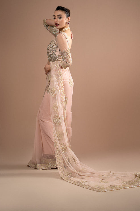 Imrozia Premium | Lumiere Luxury Sarees | 01 Rose Clair -  Imrozia Premium Formal - Original Designer Dress - House of Maryam