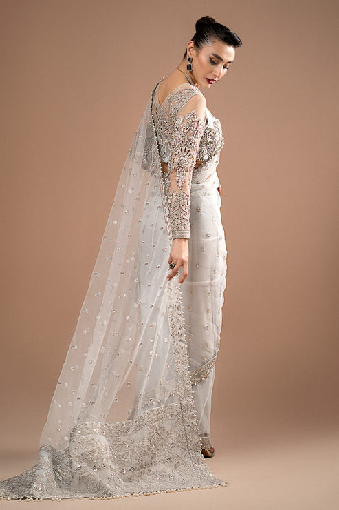 Imrozia Premium | Lumiere Luxury Sarees | 07 Misty Grey -  Imrozia Premium Formal -  House of Maryam
