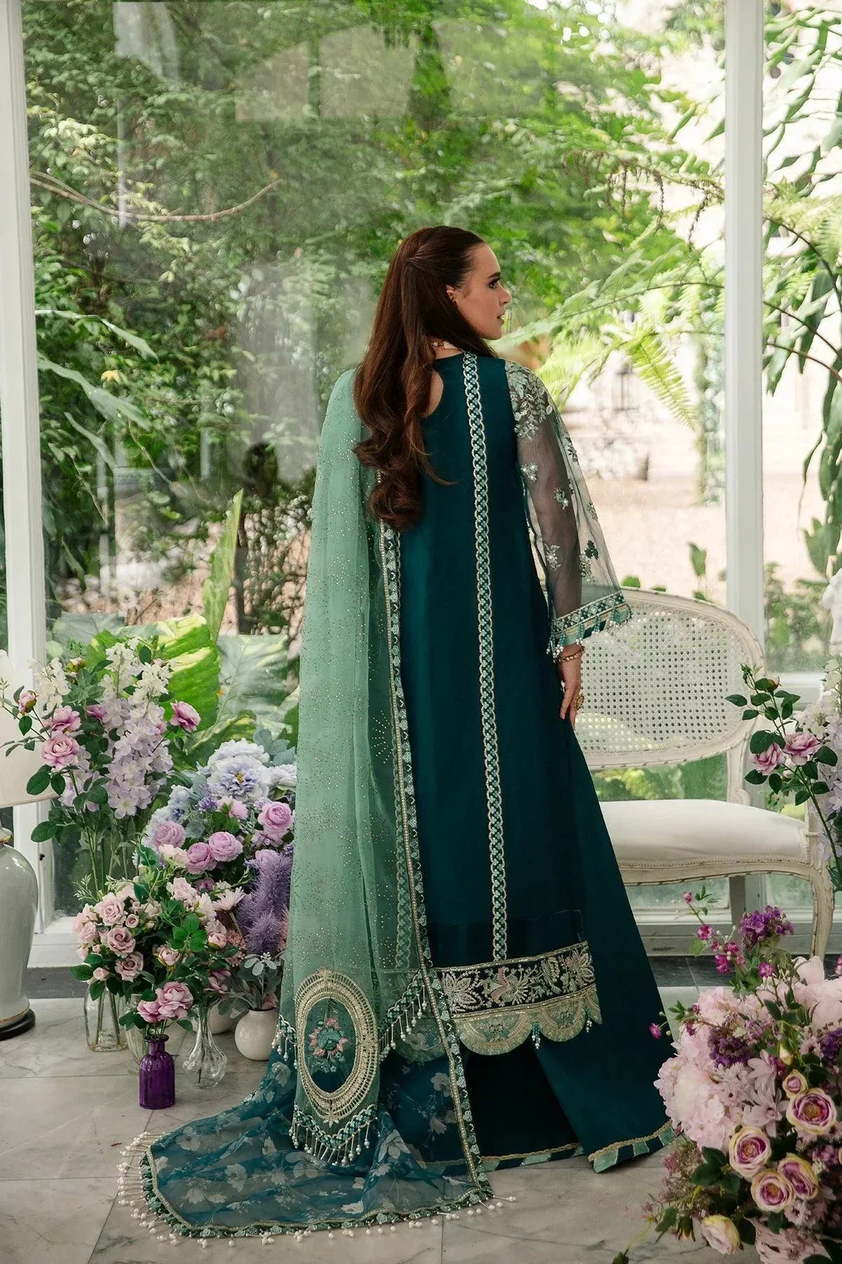 AJR Couture | Alif Luxury Wedding Formals 23 | Teal -  AJR Couture Bridal - Original Designer Dress - House of Maryam