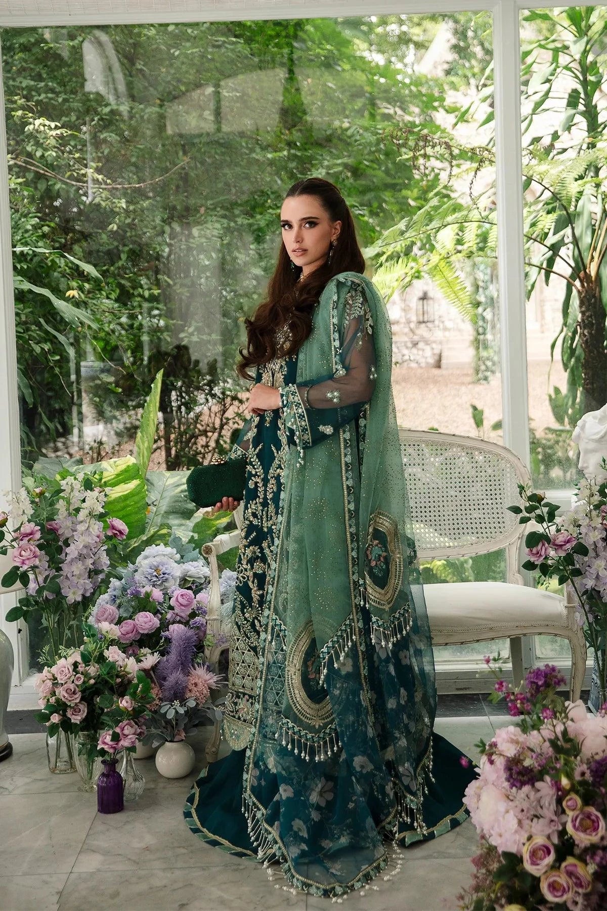 AJR Couture | Alif Luxury Wedding Formals 23 | Teal by AJR Couture - House of Maryam