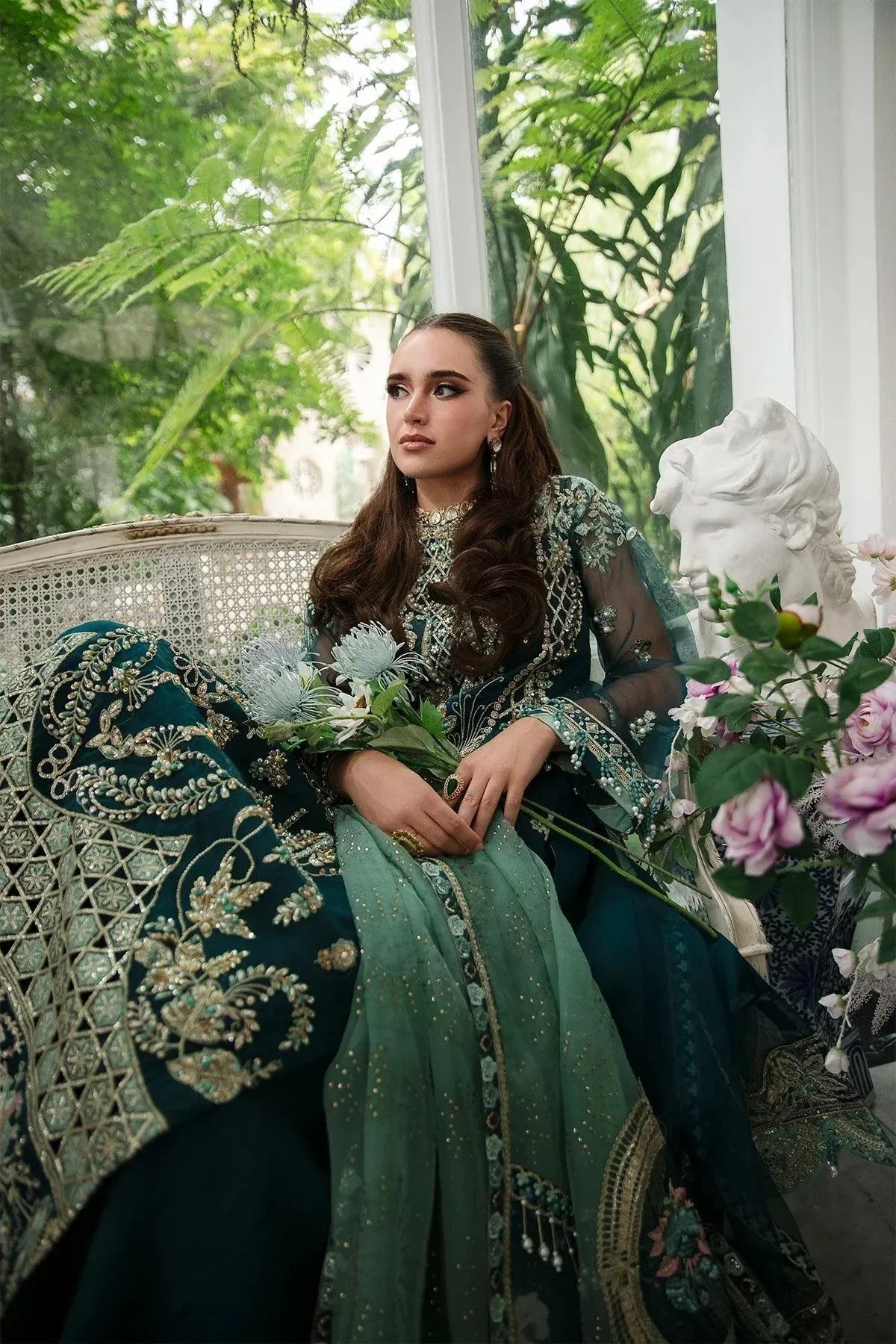 AJR Couture | Alif Luxury Wedding Formals 23 | Teal -  AJR Couture Bridal - Original Designer Dress - House of Maryam