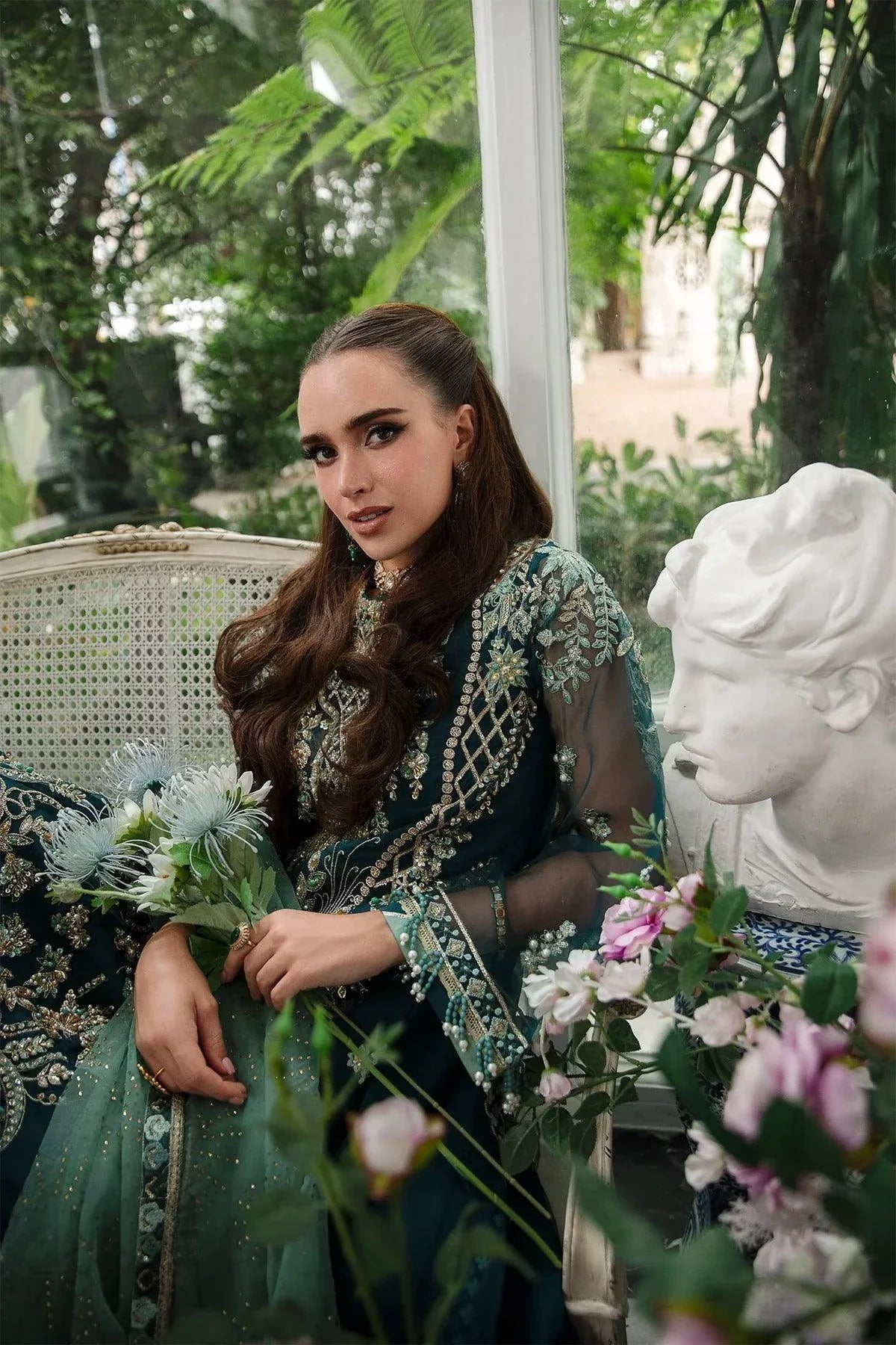 AJR Couture | Alif Luxury Wedding Formals 23 | Teal -  AJR Couture Bridal - Original Designer Dress - House of Maryam