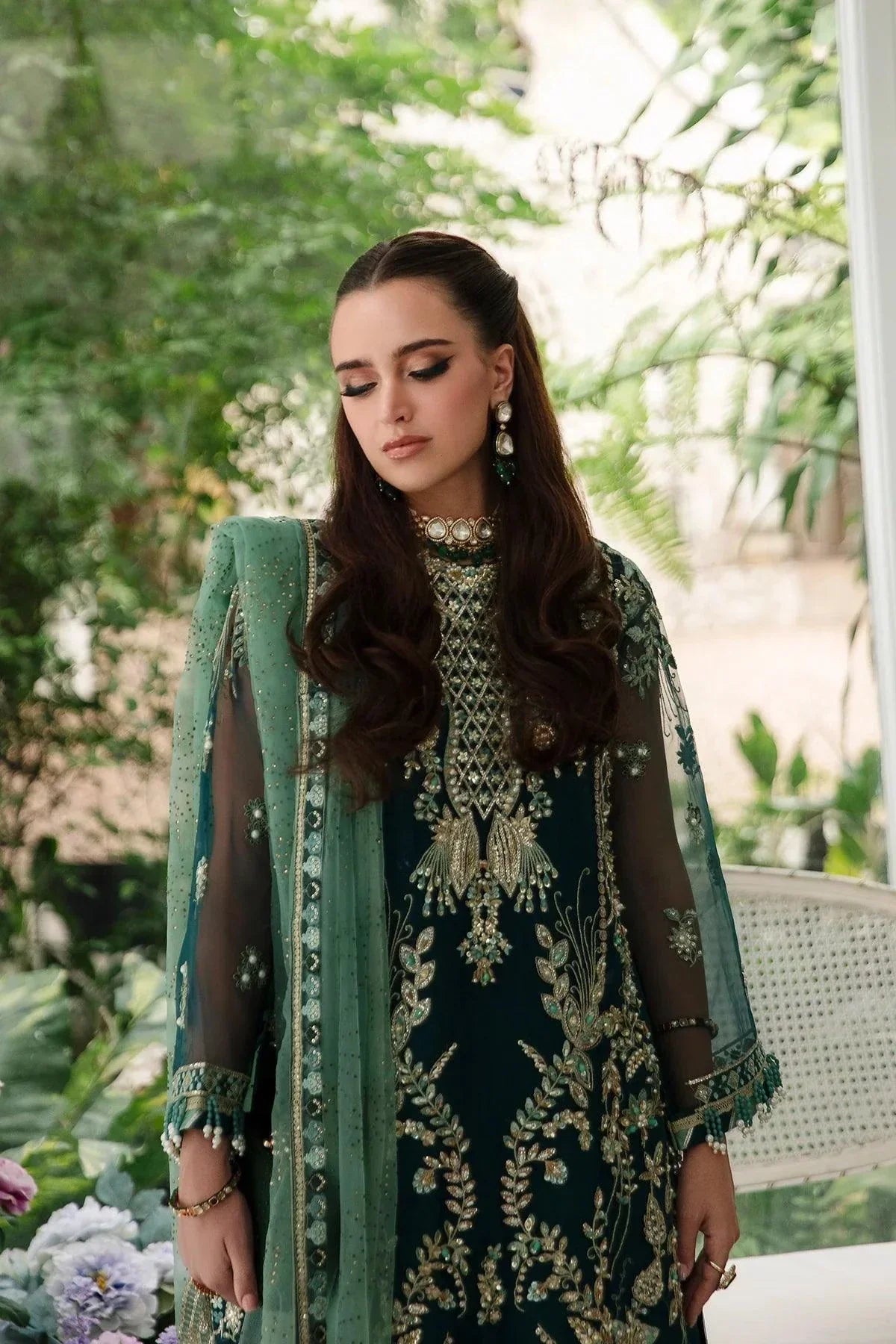 AJR Couture | Alif Luxury Wedding Formals 23 | Teal -  AJR Couture Bridal - Original Designer Dress - House of Maryam