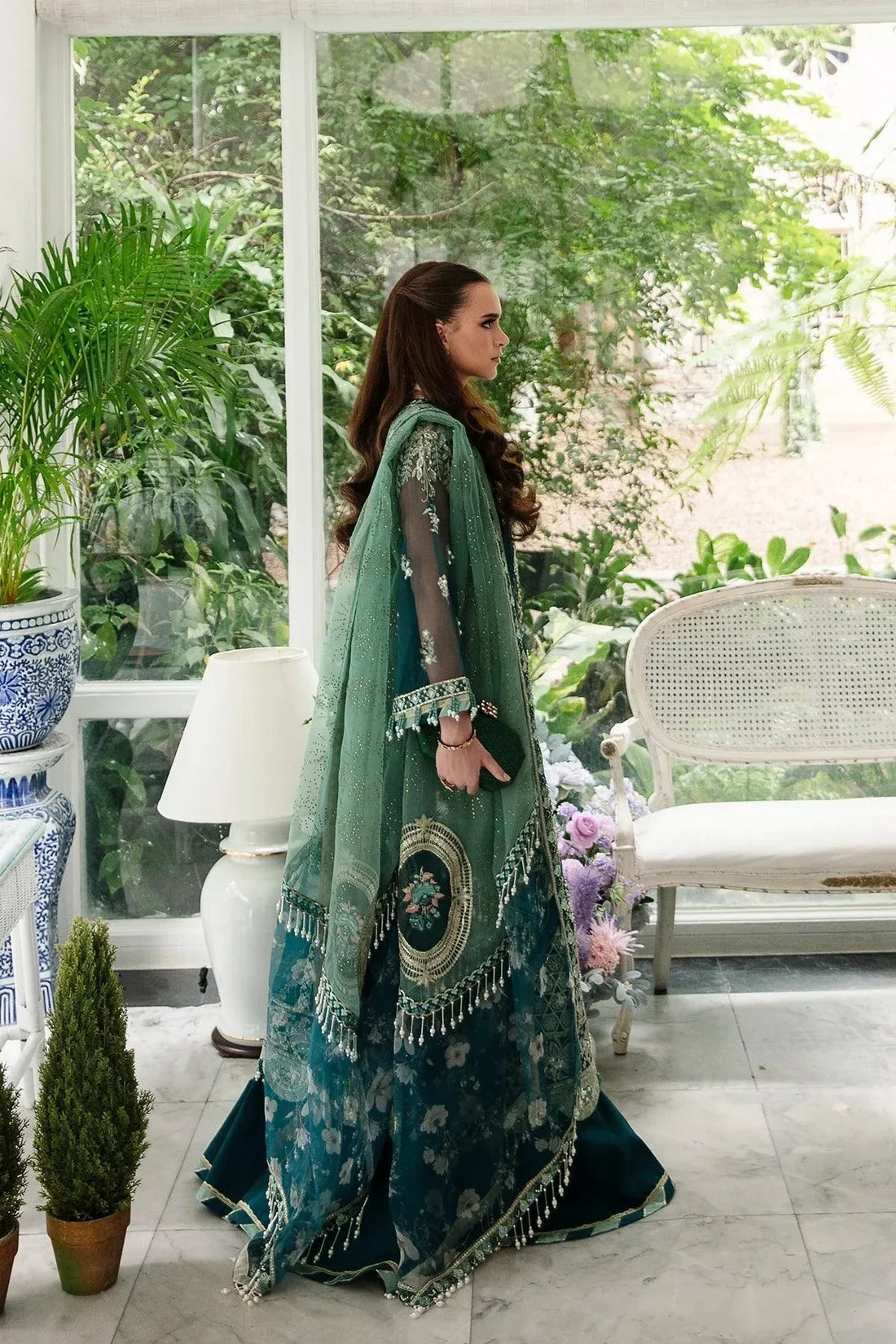 AJR Couture | Alif Luxury Wedding Formals 23 | Teal by Designer AJR Couture - House of Maryam - Pakistani Designer Ethnic Wear in {{ shop.shopifyCountryName }}