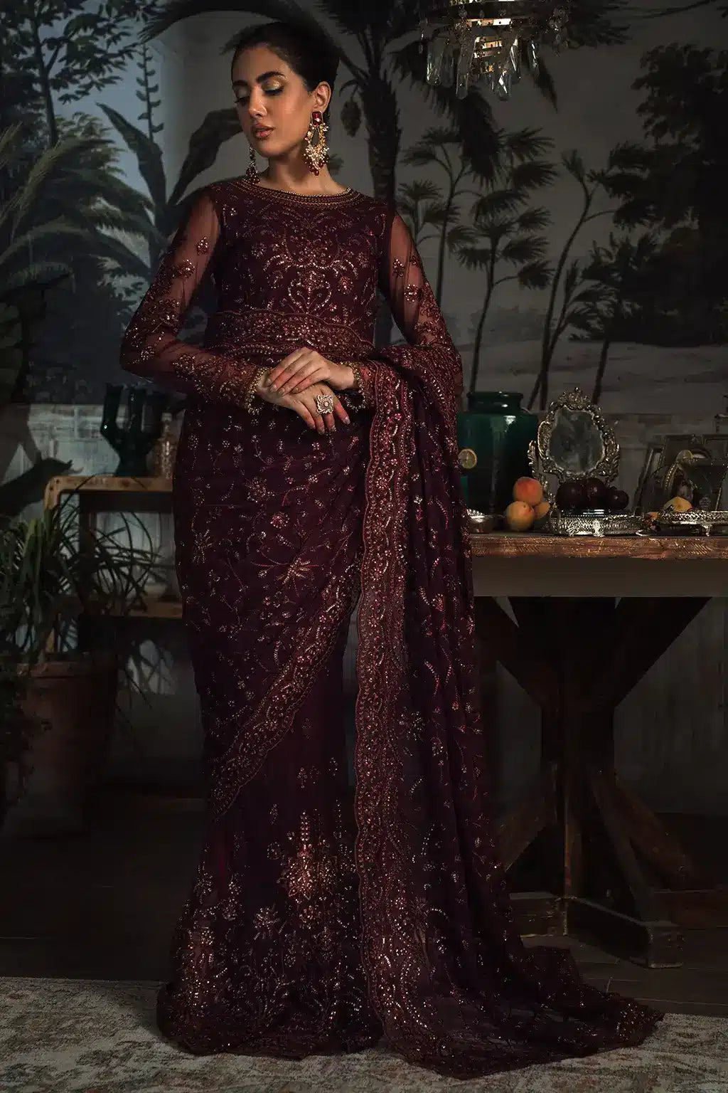 Zarif | LA ROSELLA Formals | ZLR 06 CARMINE -  Zarif Formal -  House of Maryam