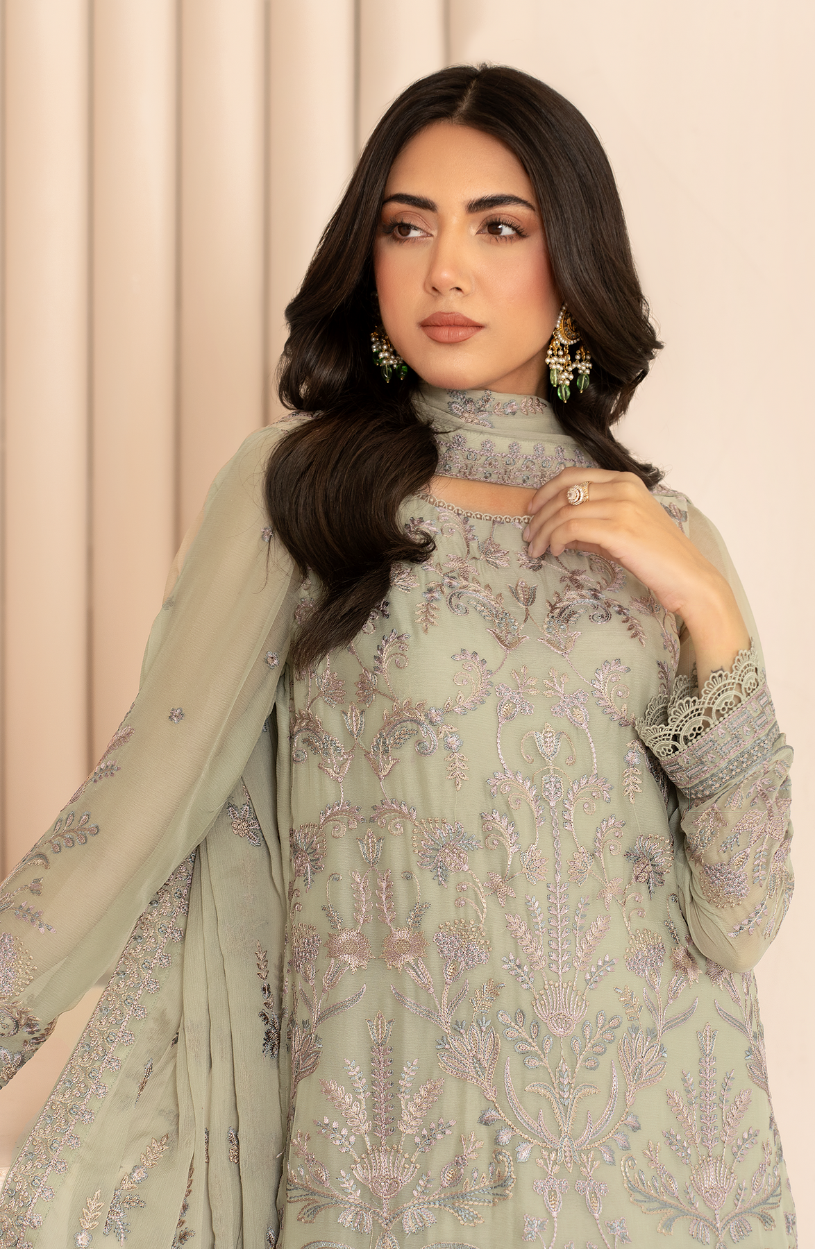 Zarif | Chiffon Edit | ZL 04 AFSA by Designer Zarif - House of Maryam - Pakistani Designer Ethnic Wear in {{ shop.shopifyCountryName }}