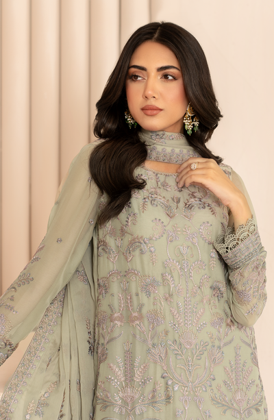 Zarif | Chiffon Edit | ZL 04 AFSA -  Zarif Formal - Original Designer Dress - House of Maryam