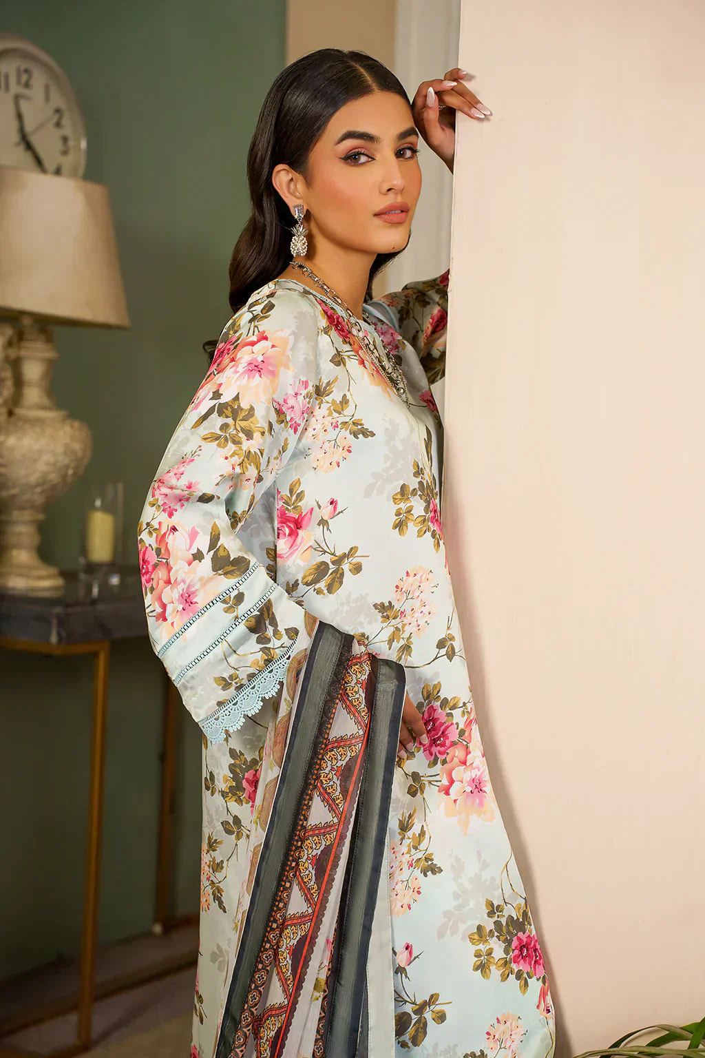 Zarif | Prints 24 | ZSP 02 AQUA -  Zarif Luxury - Original Designer Dress - House of Maryam