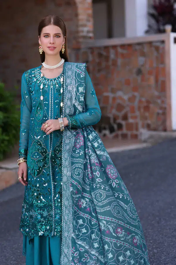 Noor by Saadia Asad | Chiffon Formals 23 | D8-Zarish -  Noor by Saadia Asad Formal - Original Designer Dress - House of Maryam