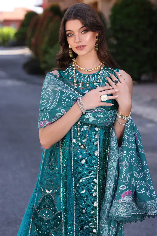 Noor by Saadia Asad | Chiffon Formals 23 | D8-Zarish -  Noor by Saadia Asad Formal - Original Designer Dress - House of Maryam