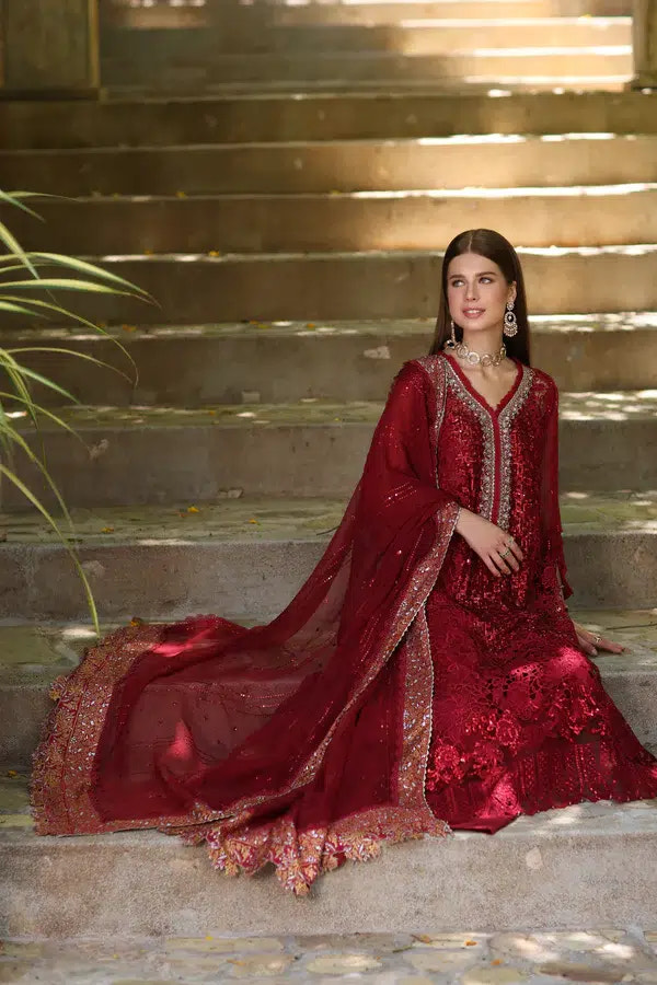 Noor by Saadia Asad | Chiffon Formals 23 | D3-Sirena -  Noor by Saadia Asad Formal - Original Designer Dress - House of Maryam