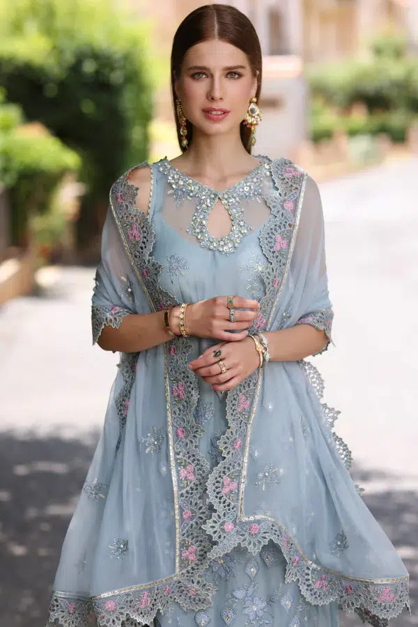Noor by Saadia Asad | Chiffon Formals 23 | D1-Laira -  Noor by Saadia Asad Formal - Original Designer Dress - House of Maryam