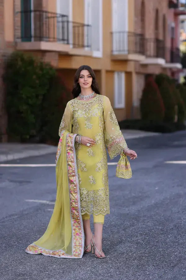 Noor by Saadia Asad | Chiffon Formals 23 | D4-Minali -  Noor by Saadia Asad Formal - Original Designer Dress - House of Maryam