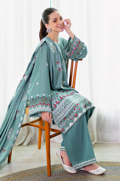 Cross Stitch | Exclusive Pret | Sage Loom-3PC (Shirt, Trouser & Dupatta)