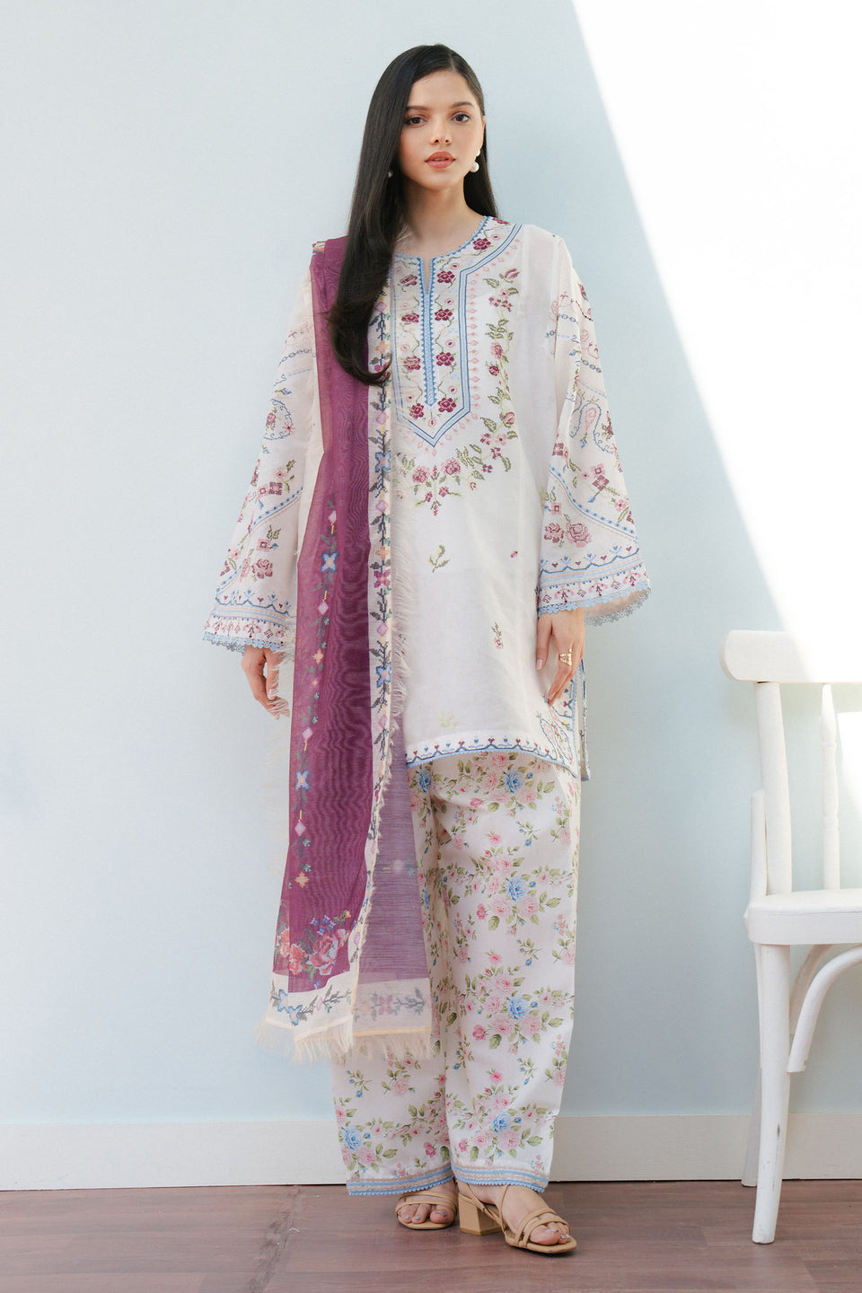 Zara Shahjahan | Coco Lawn 25 | SERENE-2B -  Zara Shahjahan Ladies Clothes - Original Designer Dress - House of Maryam