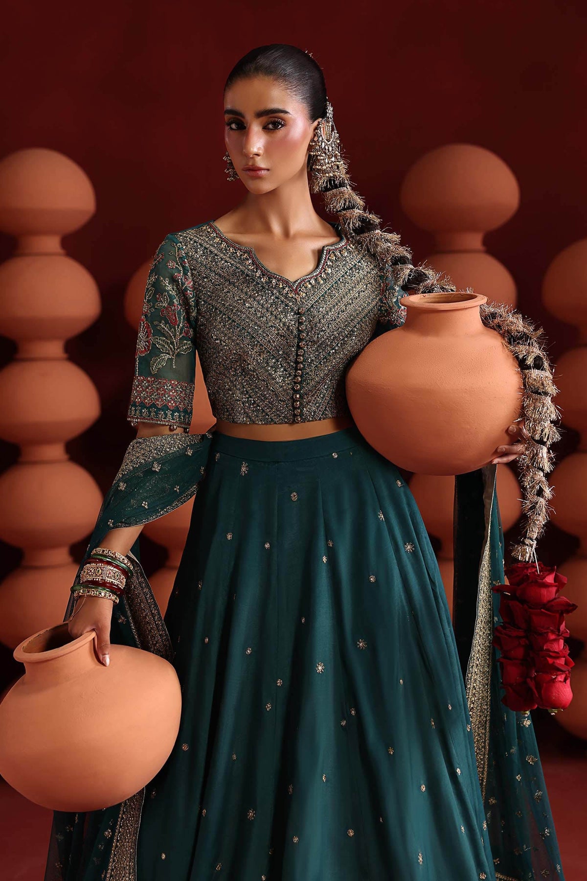 Maria B | Luxury Formals Pre Fall | SF-EA26-27-Teal, image 3