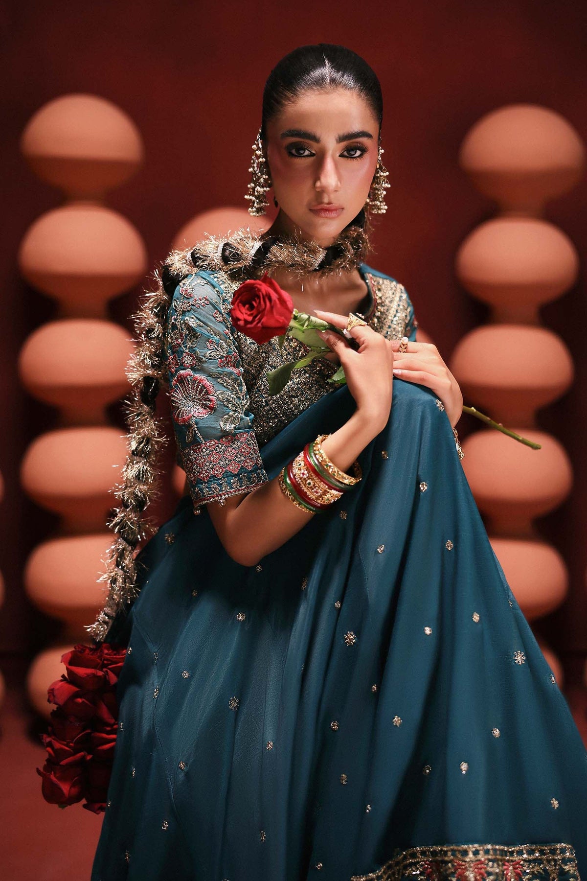 Maria B | Luxury Formals Pre Fall | SF-EA26-27-Teal, image 5