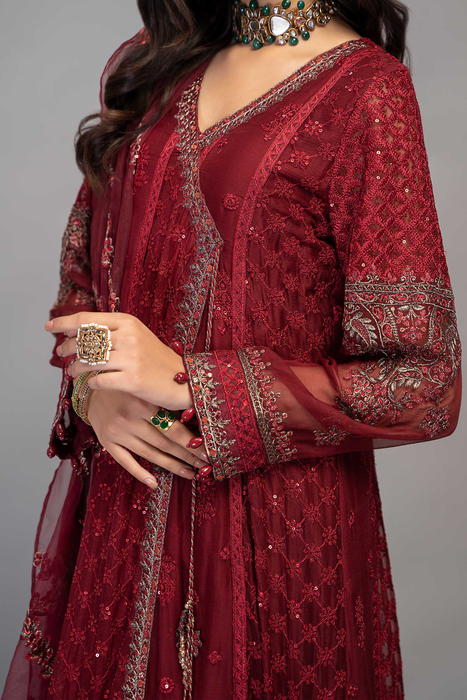 Maira B | Ready to Wear | SF-EF23-02R1 -  Maria B Luxury Formals -  House of Maryam