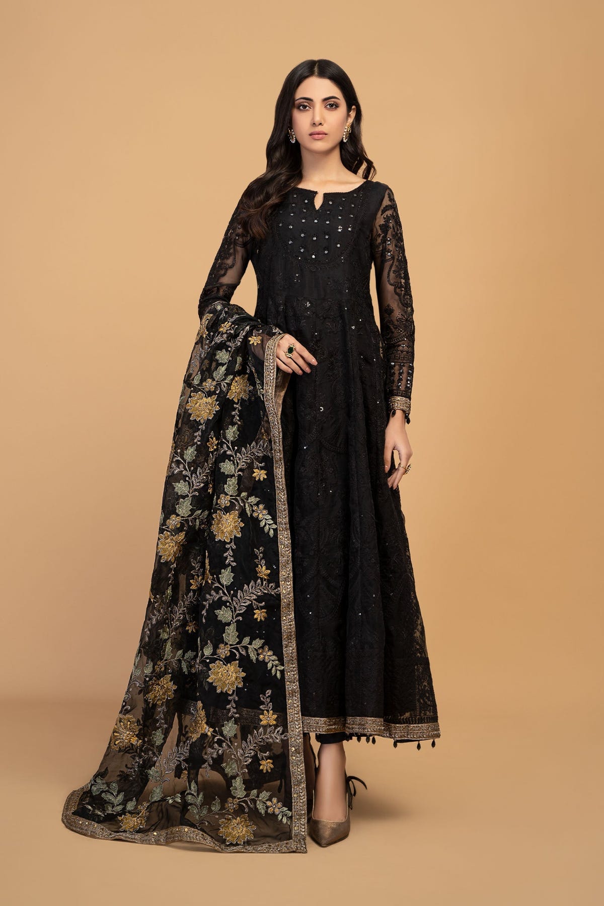 Maria B | Pre Fall 25 | Organza Frock 13 -  Maria B Ladies Clothes - Original Designer Dress - House of Maryam