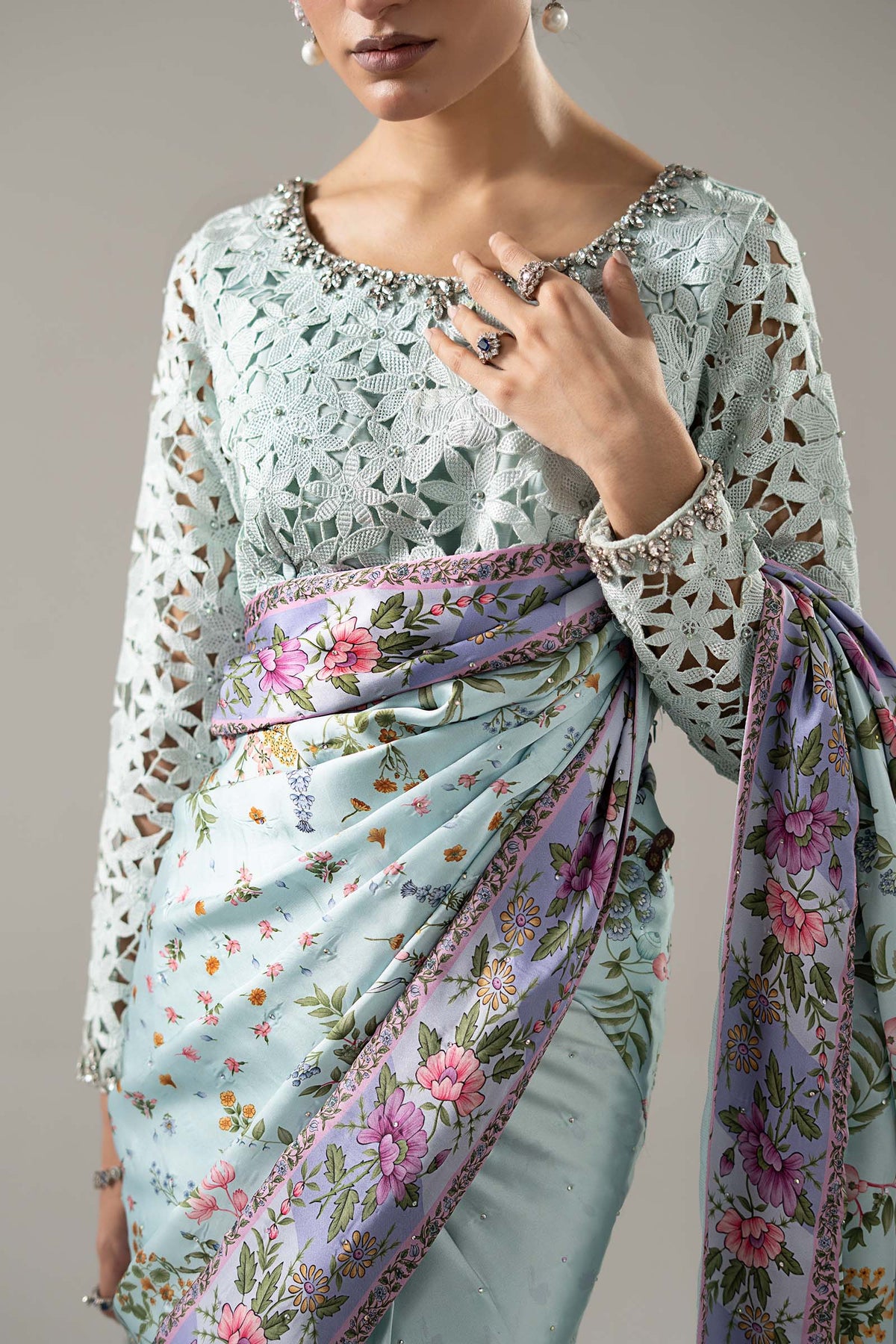 Maria B | Luxury Formals Pre Fall | SF-PF26-08-AQUA, image 3