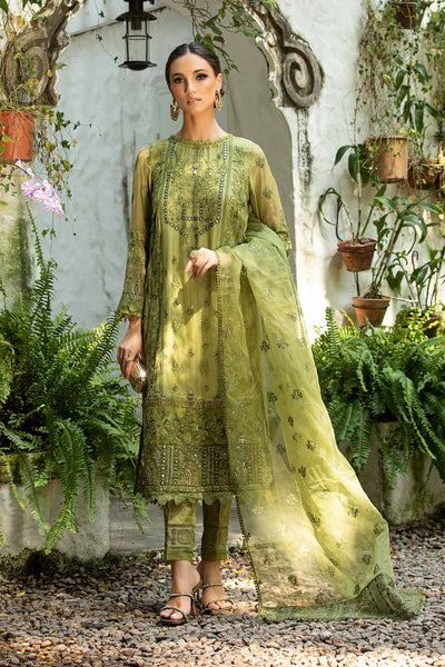 Maria B | Pre Fall Dresses | 3 Piece Embroidered Suit Grape Green