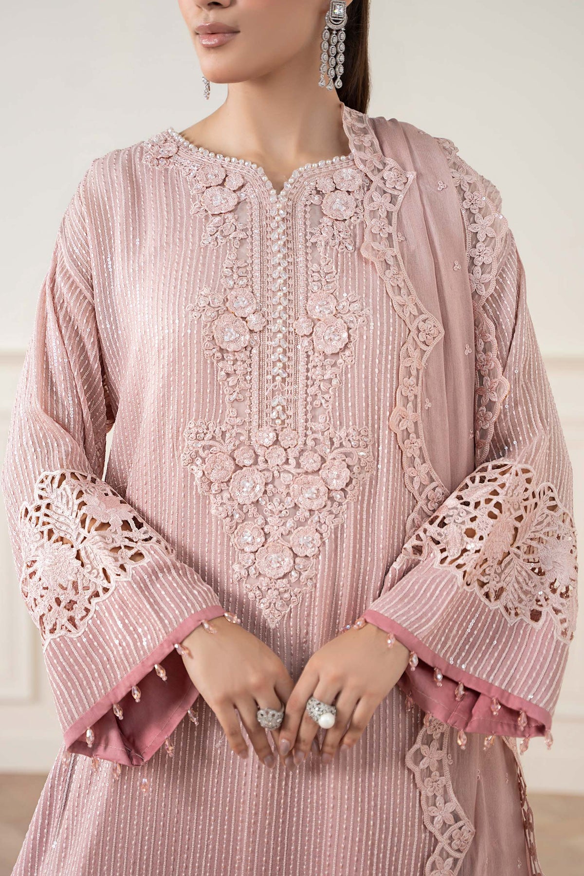 Maria B | Pre Fall 25 | Chiffon Suit 08 -  Maria B Ladies Clothes - Original Designer Dress - House of Maryam