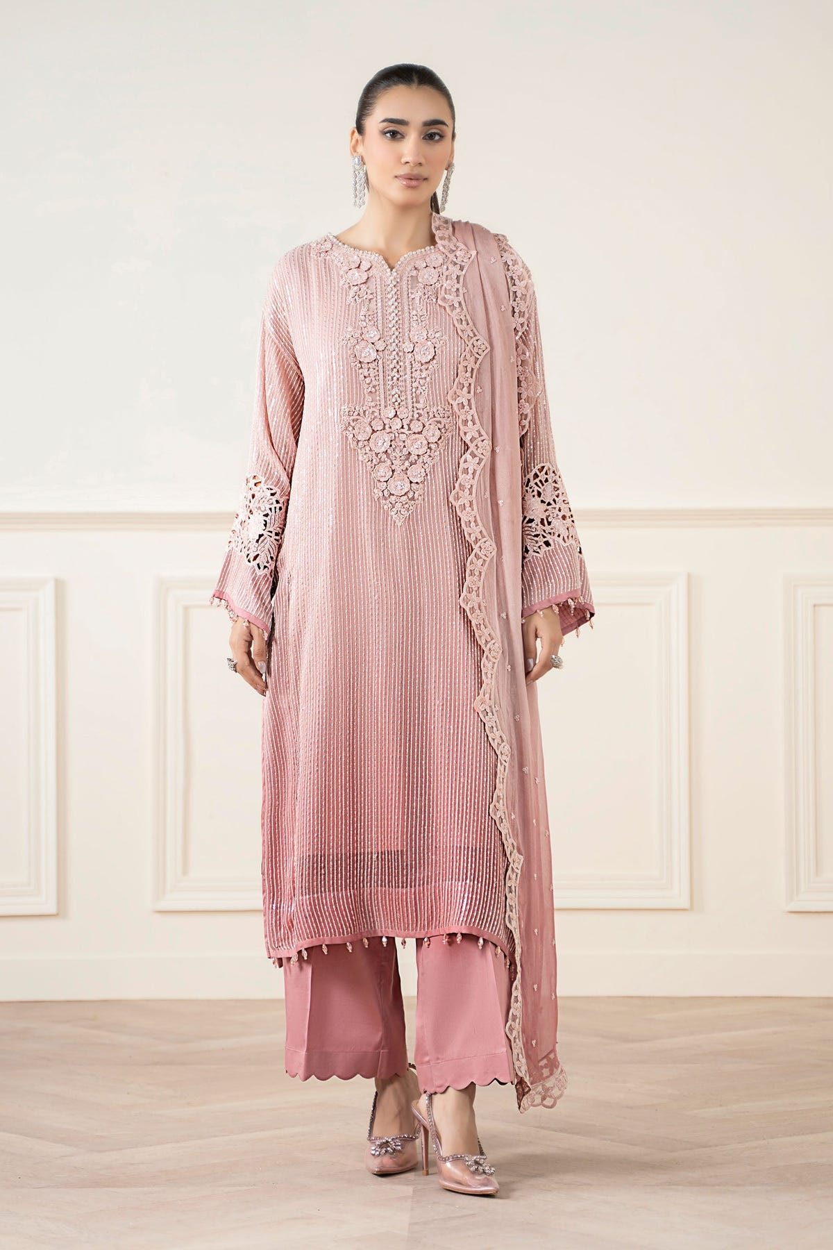 Maria B | Pre Fall 25 | Chiffon Suit 08 -  Maria B Ladies Clothes - Original Designer Dress - House of Maryam