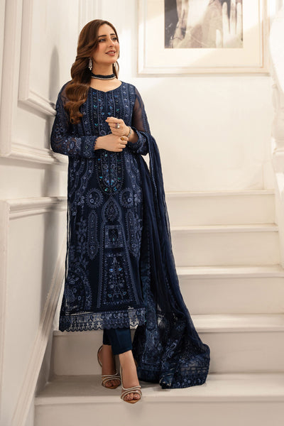 Maria B | Pre Fall Dresses | 3 Piece Embroidered Chiffon Suit RR