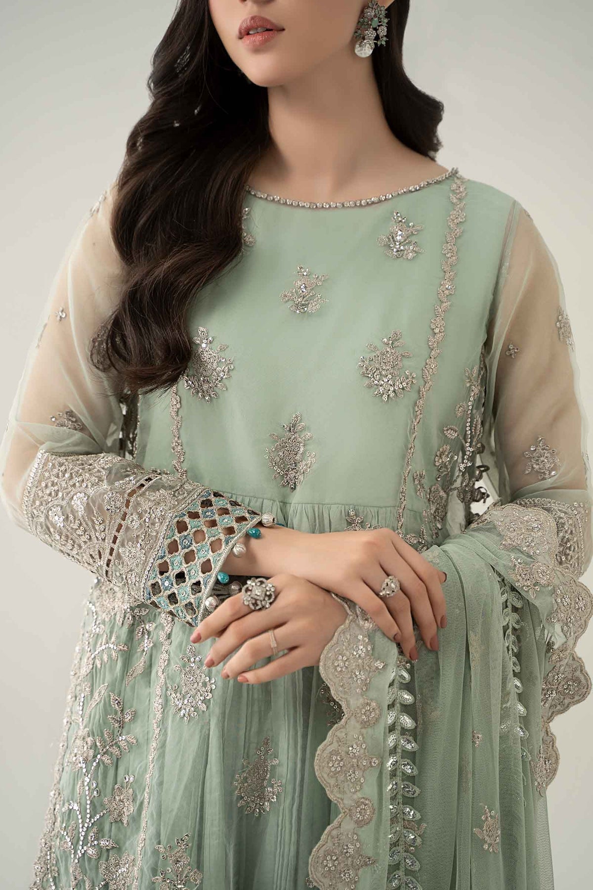 Maria B | Formal Wears | SF-EA25-22 -  Maria B Ladies Clothes - Original Designer Dress - House of Maryam