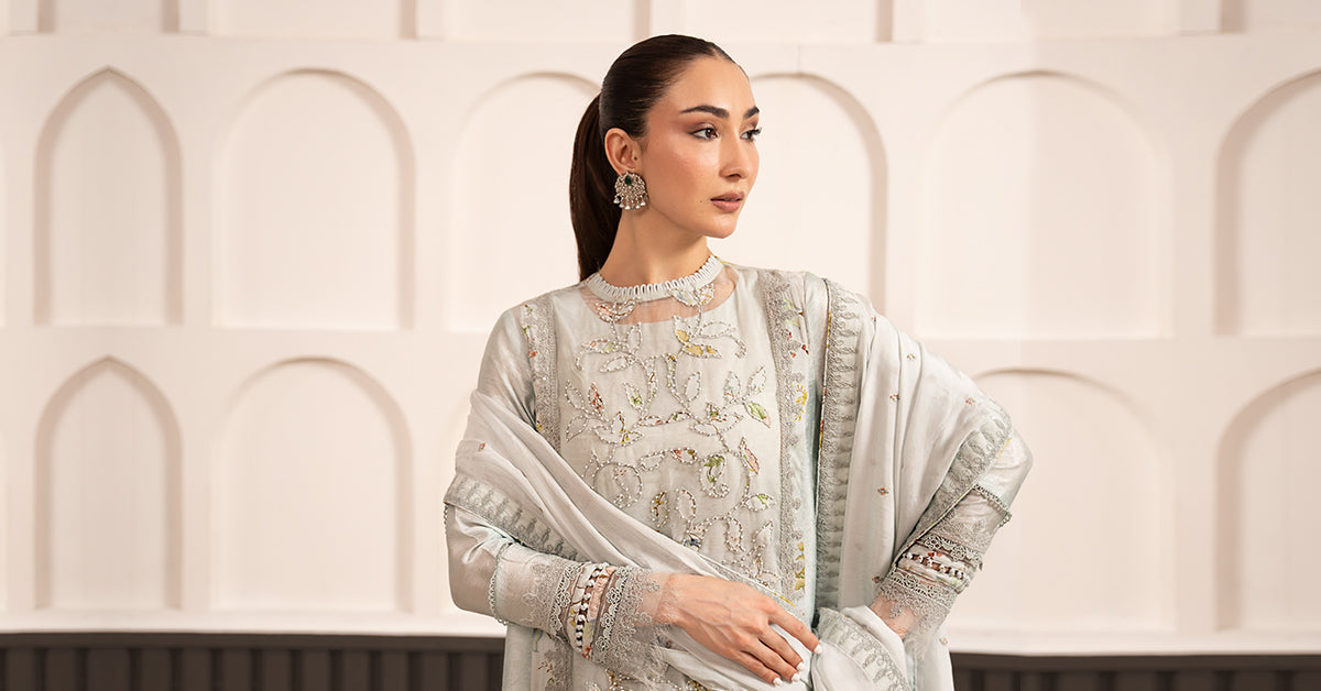 Maria B | Luxury Formals Pre Fall | SF-EA26-24-Ice Blue, image 5