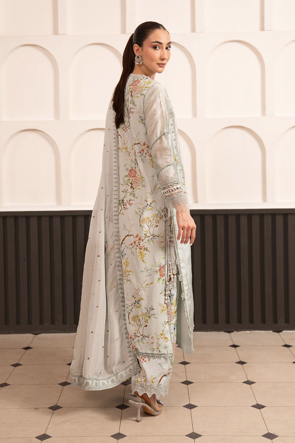 Maria B | Luxury Formals Pre Fall | SF-EA26-24-Ice Blue, image 2